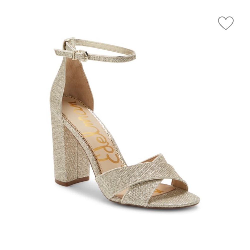 Sam Edelman Yancy Metallic Textured Sandals Size 5